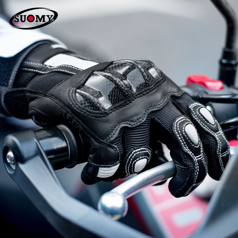 Xs Motorcycle Gear - Suomy Vintage Deri Motosiklet Eldivenleri Pembe