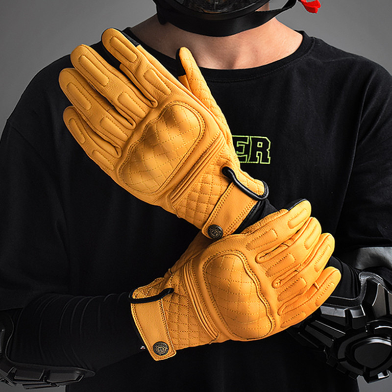 Retro Deri Motosiklet Eldivenl - Motorcycle Gear Full Set incelemesi ve fiyatı