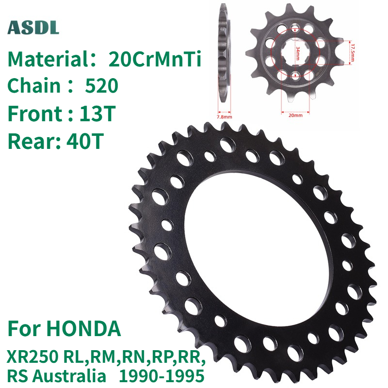 520 13T 40T Motosiklet Ön Arka - Motorcycle Gear Australia incelemesi ve fiyatı